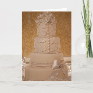 Agradecimento Cartão de Bolo de Casamento Obrigado