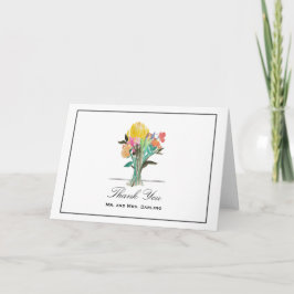 Agradecimento Cartão de Buquê Colorido
