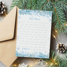 Agradecimento Cartão de Cápsula de Natal Floco de Neve