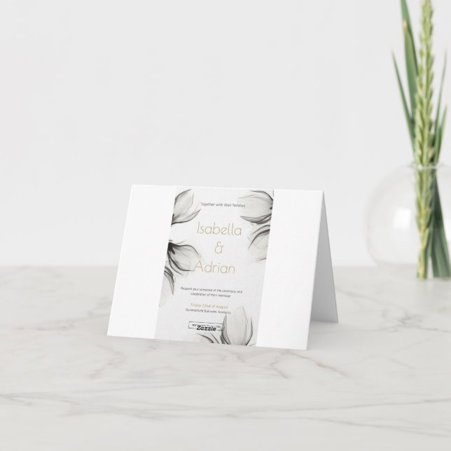 Agradecimento cartão de casamento (Verso)