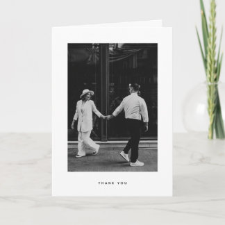 Agradecimento Cartão de Casamento de Foto Minimalista Dobrado