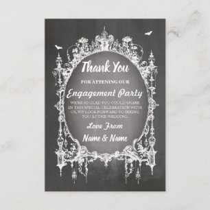 Agradecimento Cartão de Casamento de Halloween Obrigado Quadro G