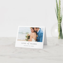 Agradecimento Cartão de Casamento de Obrigado Personalizado com 