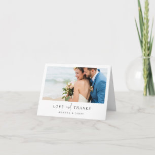 Agradecimento Cartão de Casamento de Obrigado Personalizado com