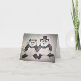 Agradecimento Cartão de casamento de Panda