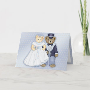 Agradecimento Cartão de Casamento de Ursinho