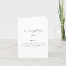 Cartão de Casamento para a Esposa