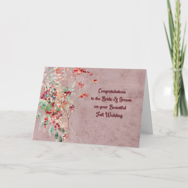 Agradecimento Cartão de casamento para a noiva e o noivo (Frente)