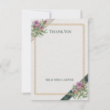 Cartão de Casamento Personalizado com Tartan Celta