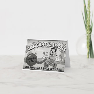 Agradecimento Cartão de Casamento Retrô Divertido