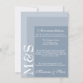 Agradecimento Cartão de Casamento Simples Moderno Chic Azul Empo