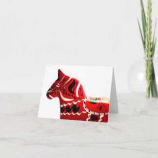 Agradecimento Cartão de Cavalo Vermelho Dala Sueco