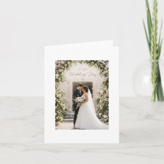 Agradecimento cartão de celebração do dia do casamento
