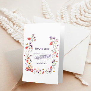 Agradecimento Cartão de Chuveiro de Noiva Storybook Wildflower N
