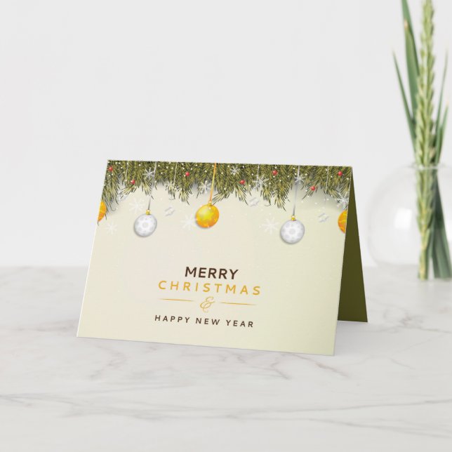 Agradecimento Cartão de Citação de Natal da Rustic Tree Merry (Frente)
