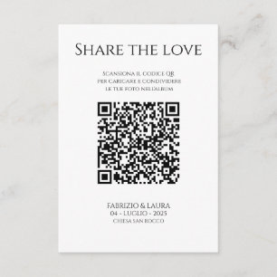 Agradecimento Cartão de Código QR de Casamento - Compartilhe o A