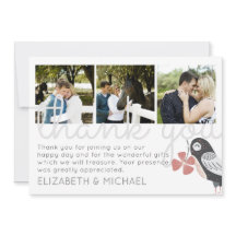 Cartão de Colagem de Fotos de Casamento Modernas c