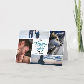 Agradecimento Cartão de Colagem de Fotos Personalizadas do Dia d