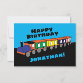 Agradecimento Cartão de Comboio de Aniversário Personalizado