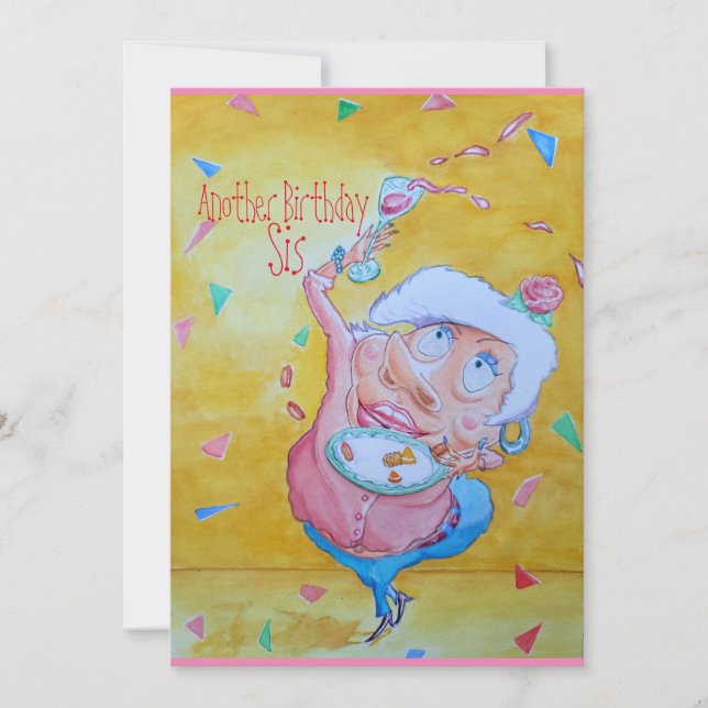 Agradecimento Cartão de comemoração de aniversário da irmã (Frente)