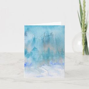 Agradecimento Cartão de condolências Adorável em Teal Woodland W