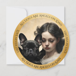 Agradecimento Cartão de Condolências Amor de Bulldog Francês Pre