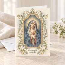 Cartão de Condolências Católico Nossa Senhora das