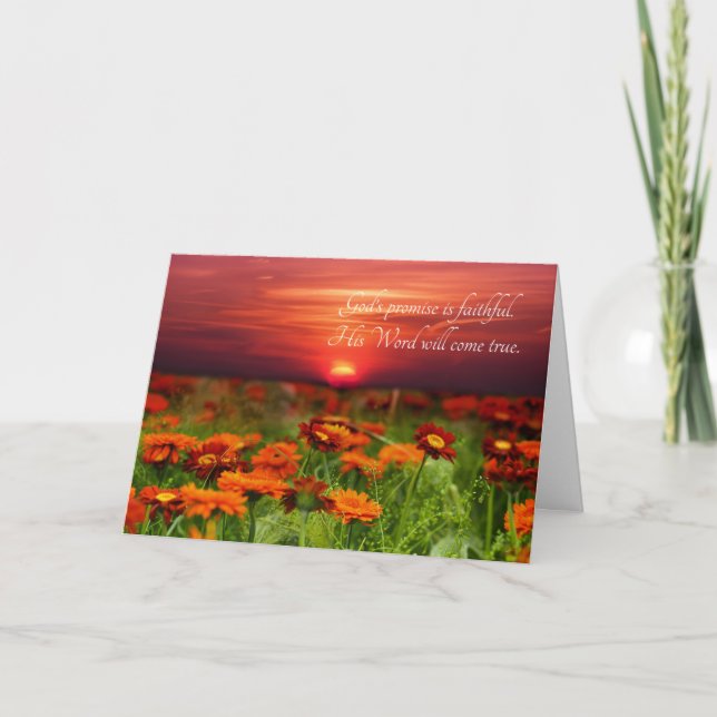 Agradecimento Cartão de condolências de JW - Vida eterna é prome (Frente)