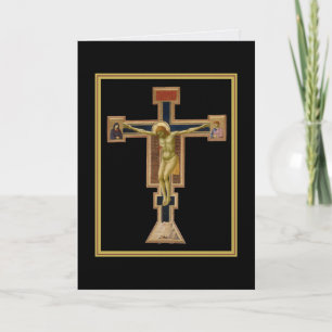 Agradecimento Cartão de condolências do Crucifixo de Giotto circ