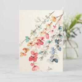 Agradecimento Cartão de condolências Floral de Waterfall