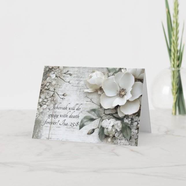 Agradecimento Cartão de condolências JW - Memória Limitada de Je (Frente)