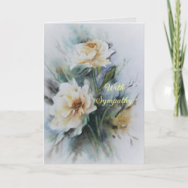 Agradecimento Cartão de condolências PALE AMARELO ROSES