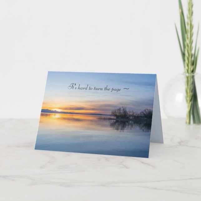 Agradecimento Cartão de condolências SUNSET (Frente)