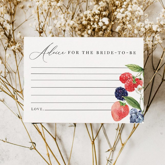 Agradecimento Cartão de Conselho para Chá de Noiva Berry Doce (Criador carregado)