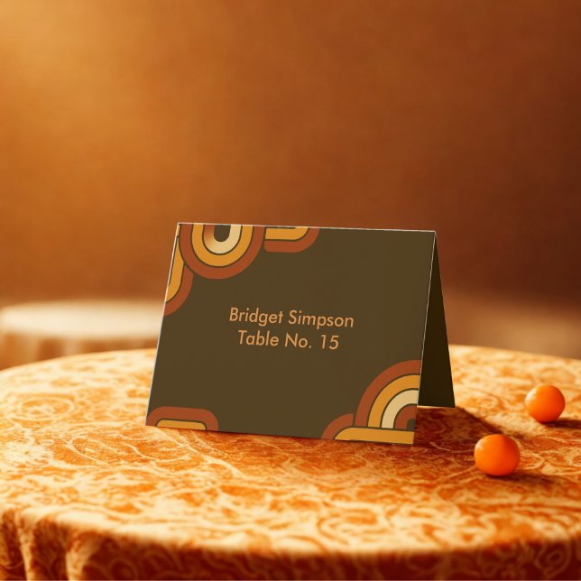 Agradecimento Cartão de convidado de casamento Bold Retro 1970 (Criador carregado)