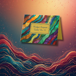 Agradecimento Cartão de convidado de casamento de destino opulen