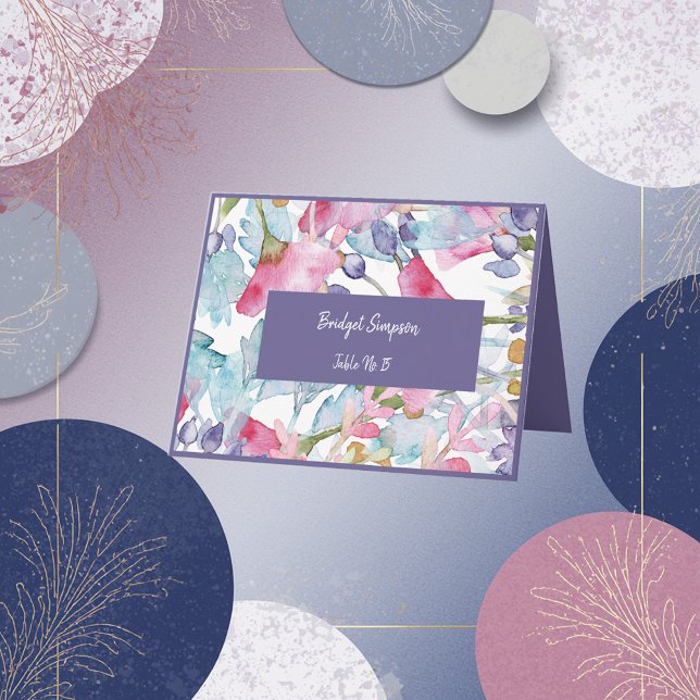 Agradecimento cartão de convidado de casamento de flor silvestre (Criador carregado)