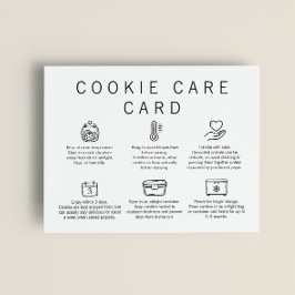 Agradecimento Cartão de Cuidados com Cookies de Padaria Simples