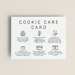 Agradecimento Cartão de Cuidados com Cookies de Padaria Simples
