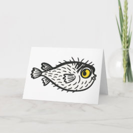 Agradecimento Cartão de cumprimentos de peixe baiacu