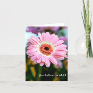 Agradecimento Cartão de Cumprimentos Doblado Gerbera Rosa