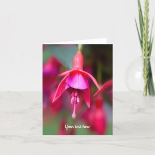 Agradecimento Cartão de Cumprimentos Dobra de Fuchsia Rosa e Rox