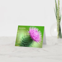 Cartão de cumprimentos Purple Thistle