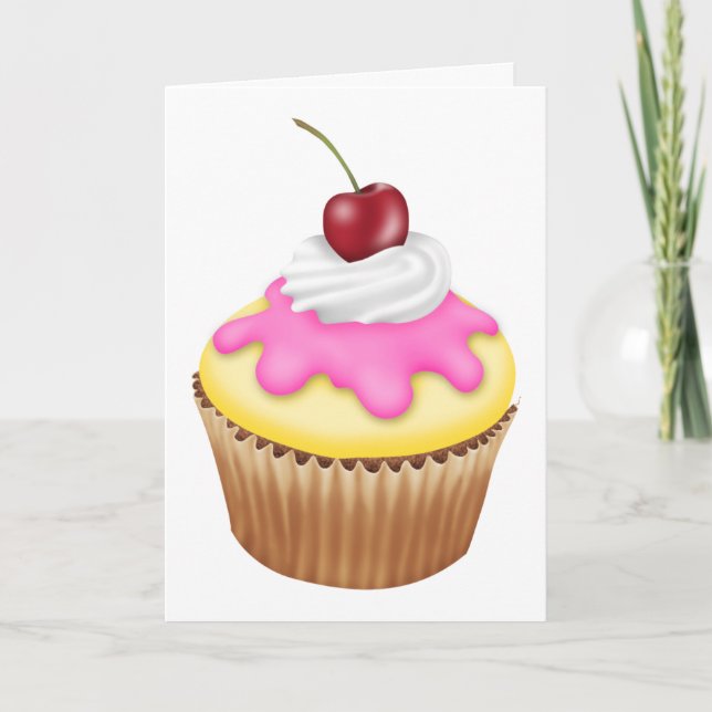 Agradecimento Cartão de Cupcake (Frente)