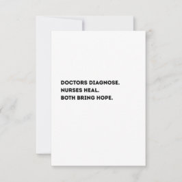 Agradecimento Cartão de Definição de Médico e Enfermeira – De Co