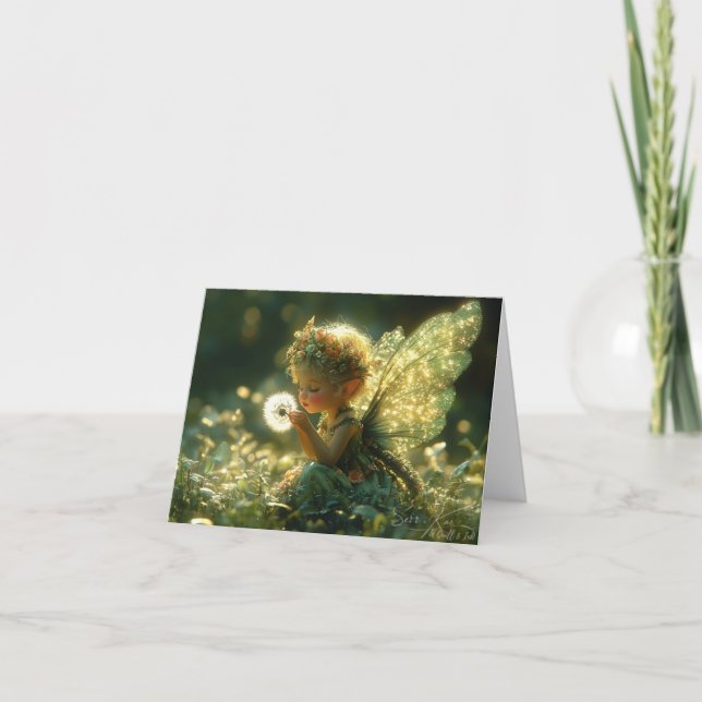 Agradecimento Cartão de Desejo de Uma Fada (Frente)