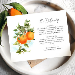Agradecimento Cartão de Detalhes de Casamento com Aquarela de La