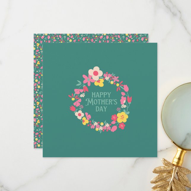 Agradecimento Cartão de Dia da Mãe (Frente/Verso In Situ)