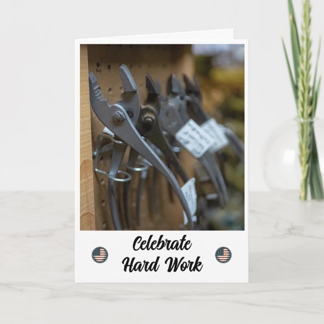 Agradecimento Cartão de Dia da Mão de Obra para Sucesso de Arran (Frente)