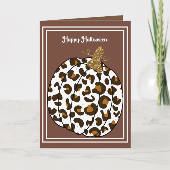 Agradecimento Cartão de Dia das Bruxas para Família com Abóbora (Frente)